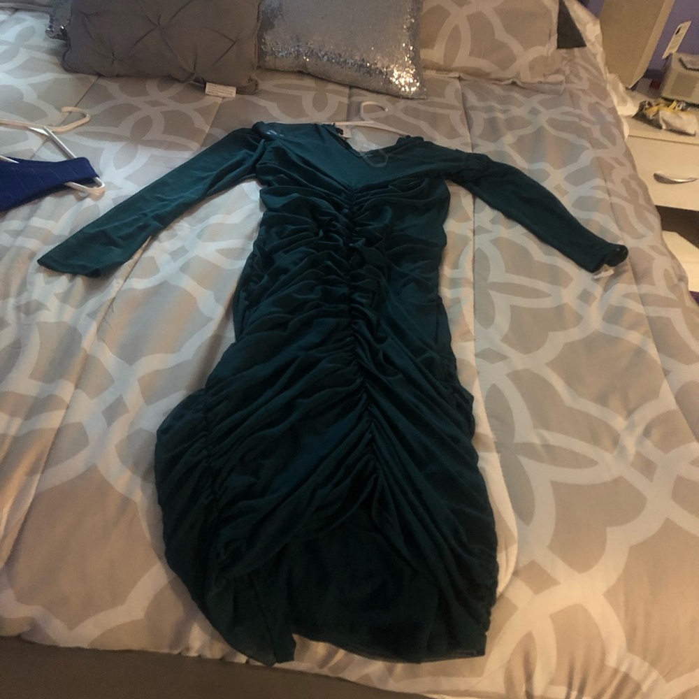 Winter green stylish dress never worn before